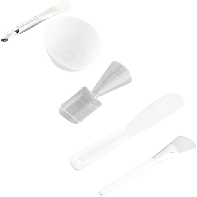 CHICIRIS DIY FACIAL TOOL SET, SILICONE MIXING BOWL, SOFT BRUSH, SPATULA FOR SKINCARE ROUTINE - Image 1